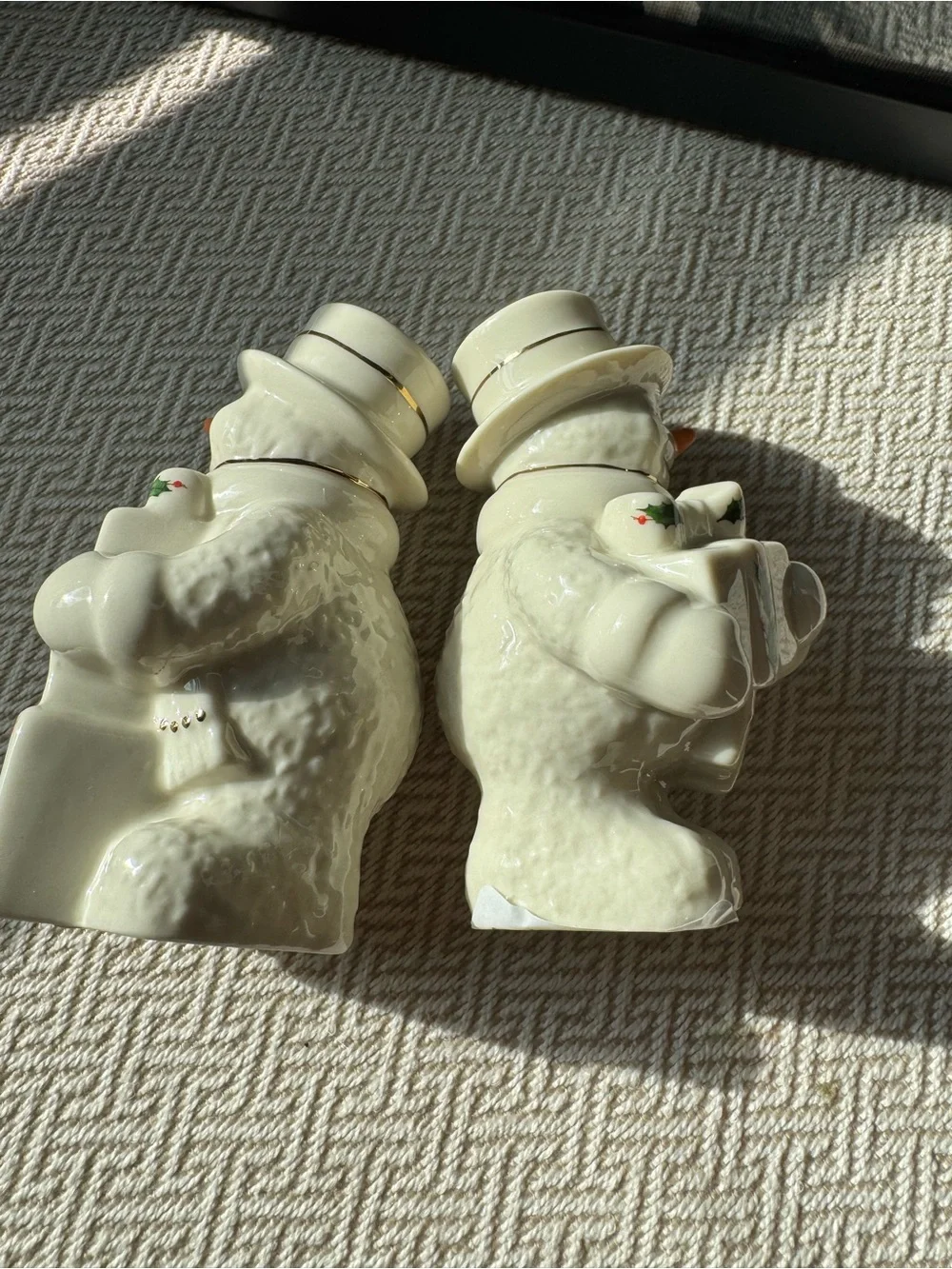 Lenox Happy Holly Days Snowman Salt & Pepper Shaker Set 4.1” with Original Box